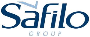 The safilo group logo is blue and white on a white background.