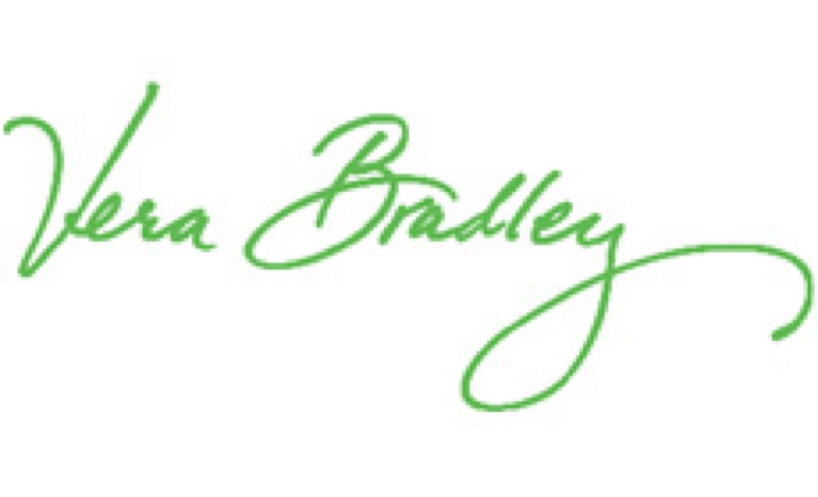 The Vera Bradley signature logo in green.