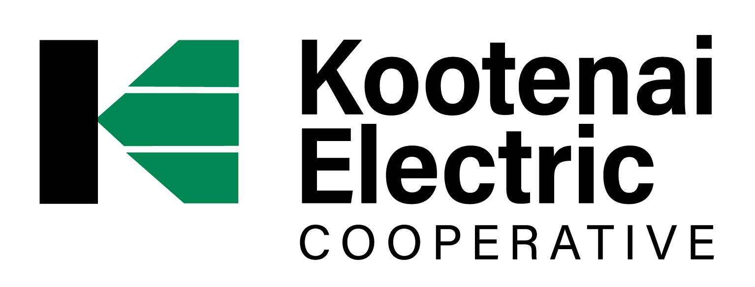 The logo for kootenai electric cooperative is green and black.