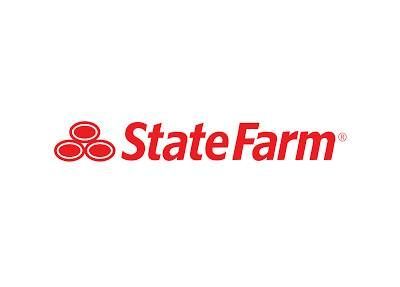 State Farm logo: Red wordmark and three interconnected red ovals.