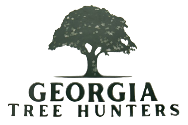 Logo: Dark green tree silhouette above "Georgia Tree Hunters" text.