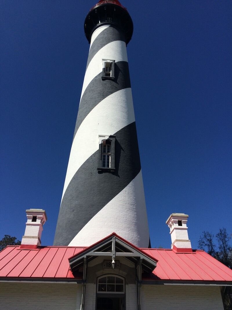 Scenic view of the St Augustine Lighthouse captured on an Orlando Limousine Florida Sprinter tour.