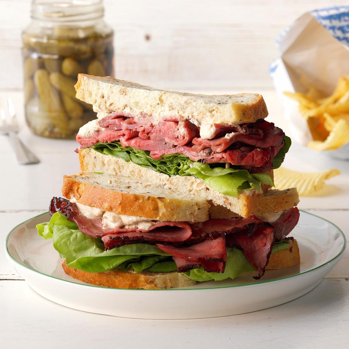 Roast Beef Club Sandwich