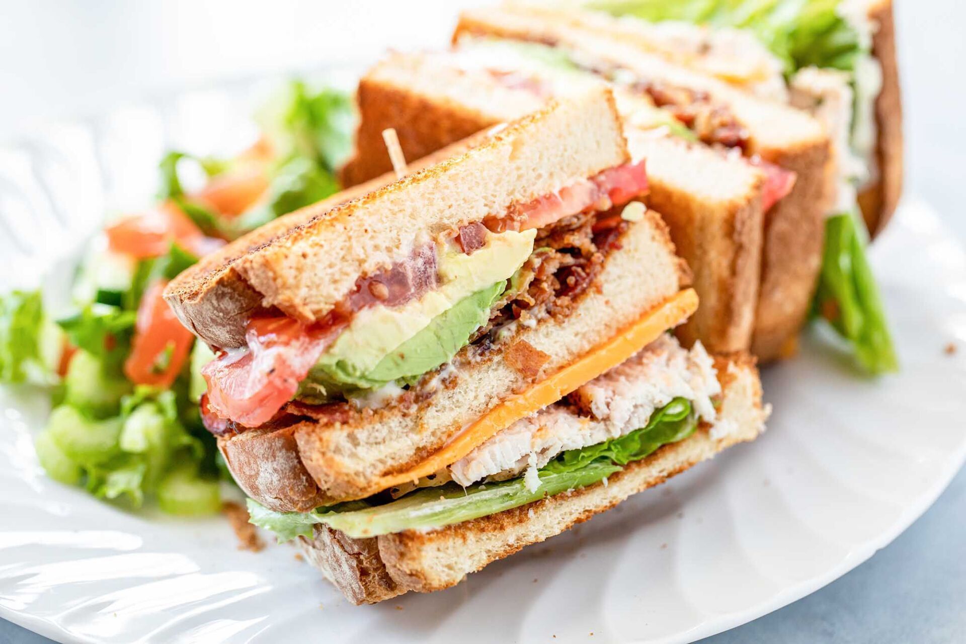 Turkey Avocado Club Sandwich