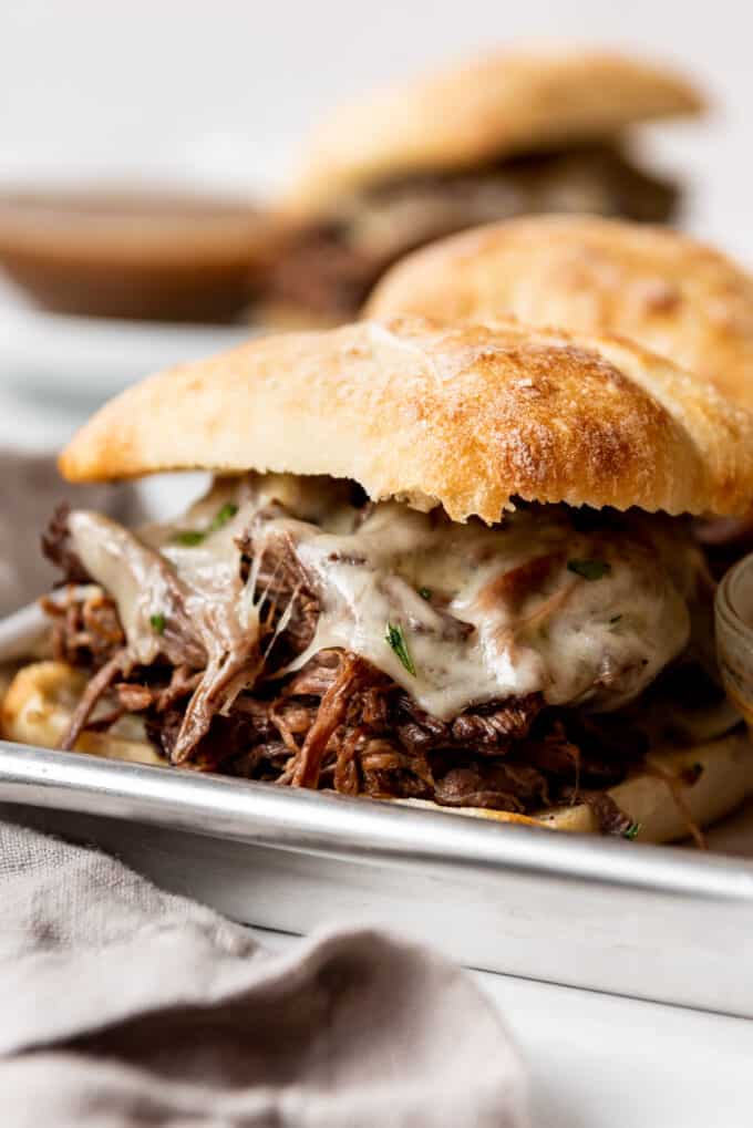 Pulled Pork and Cheese Sandwich
