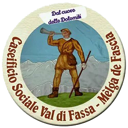 Logo del caseificio sociale in Val di Fassa, Dolomiti