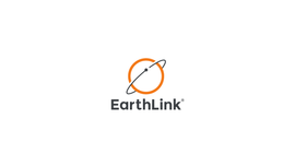 The earthlink logo is a circle with a planet in it.