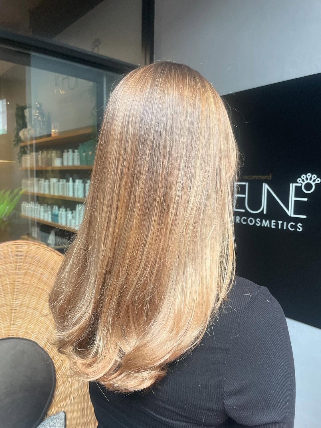 Woman with Straight, Light Brown Hair — Energy Hair Co in Noosa Heads, QLD