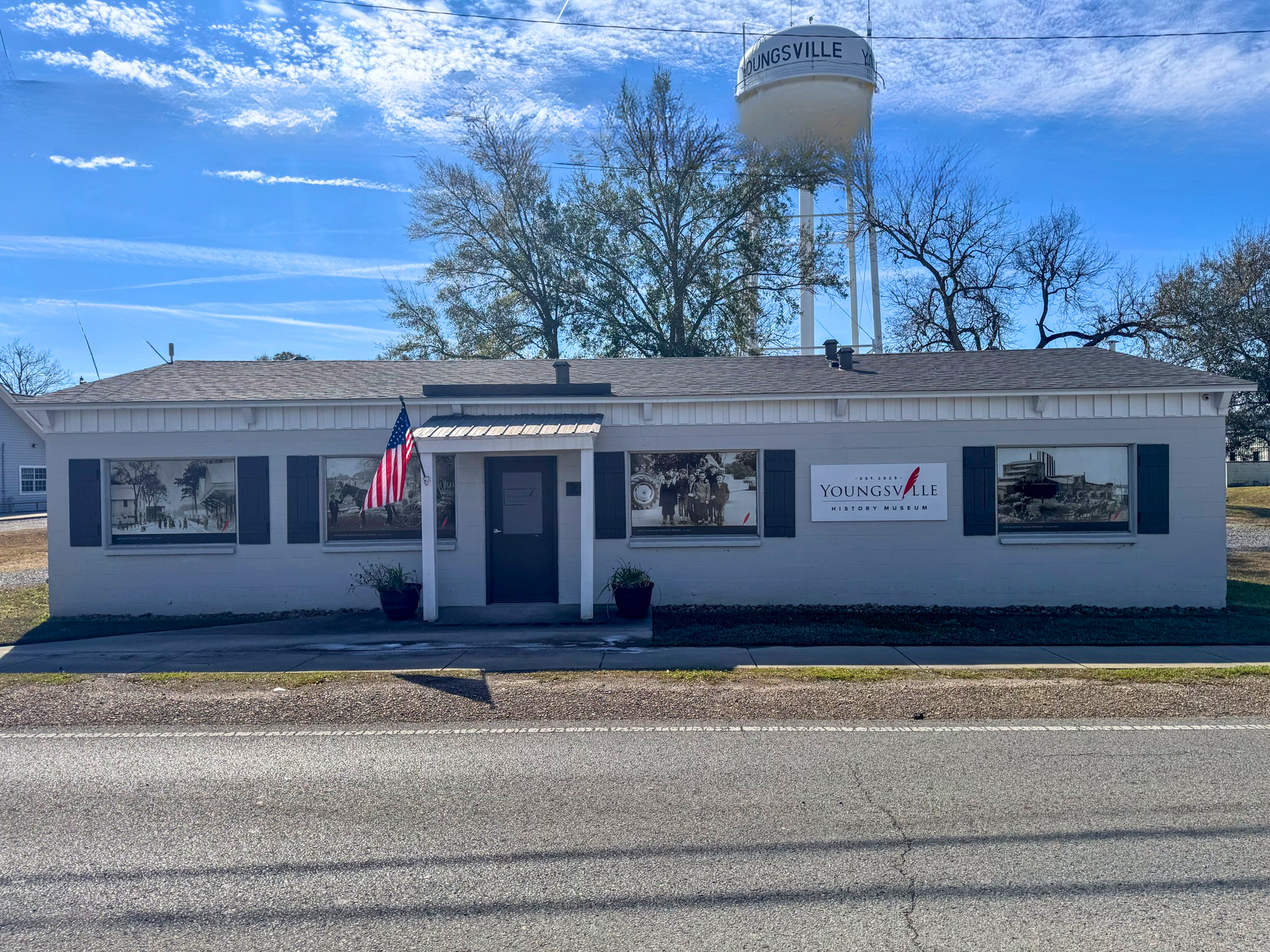 Youngsville History Museum building, formally the Historic Youngsville sugar mill office building from the early 1900s