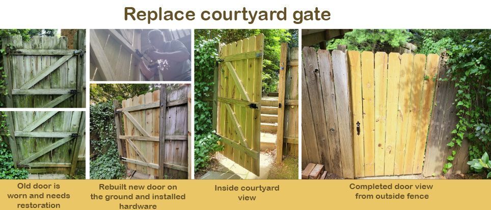 Replace a courtyard gate