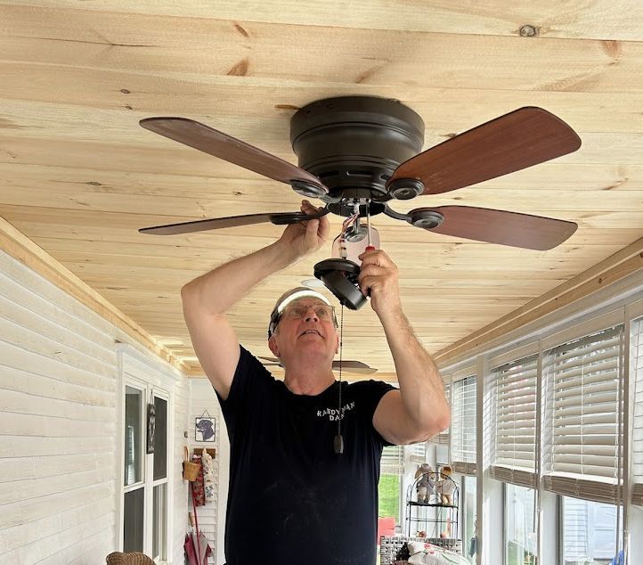 Dan is installing a fan