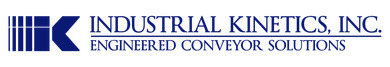 Logo for Industrial Kinetics, Inc., with blue 