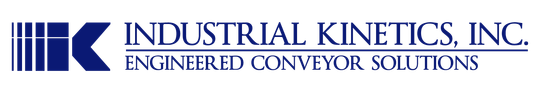 Logo for Industrial Kinetics, Inc., with blue 