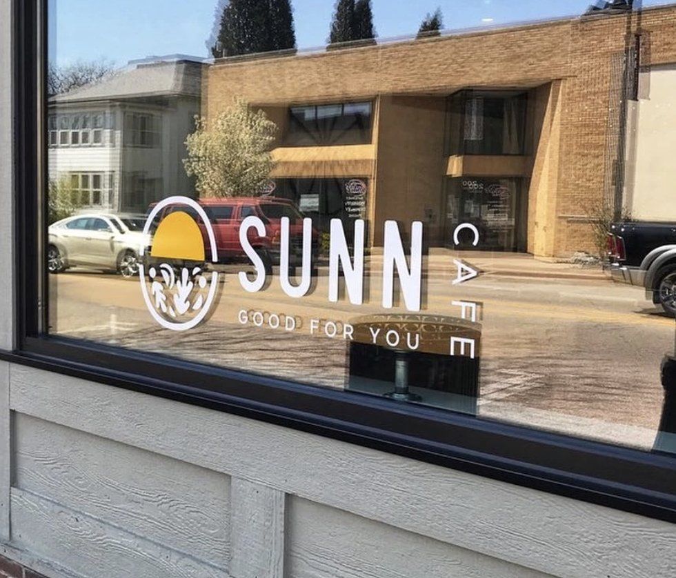 Custom made window sign