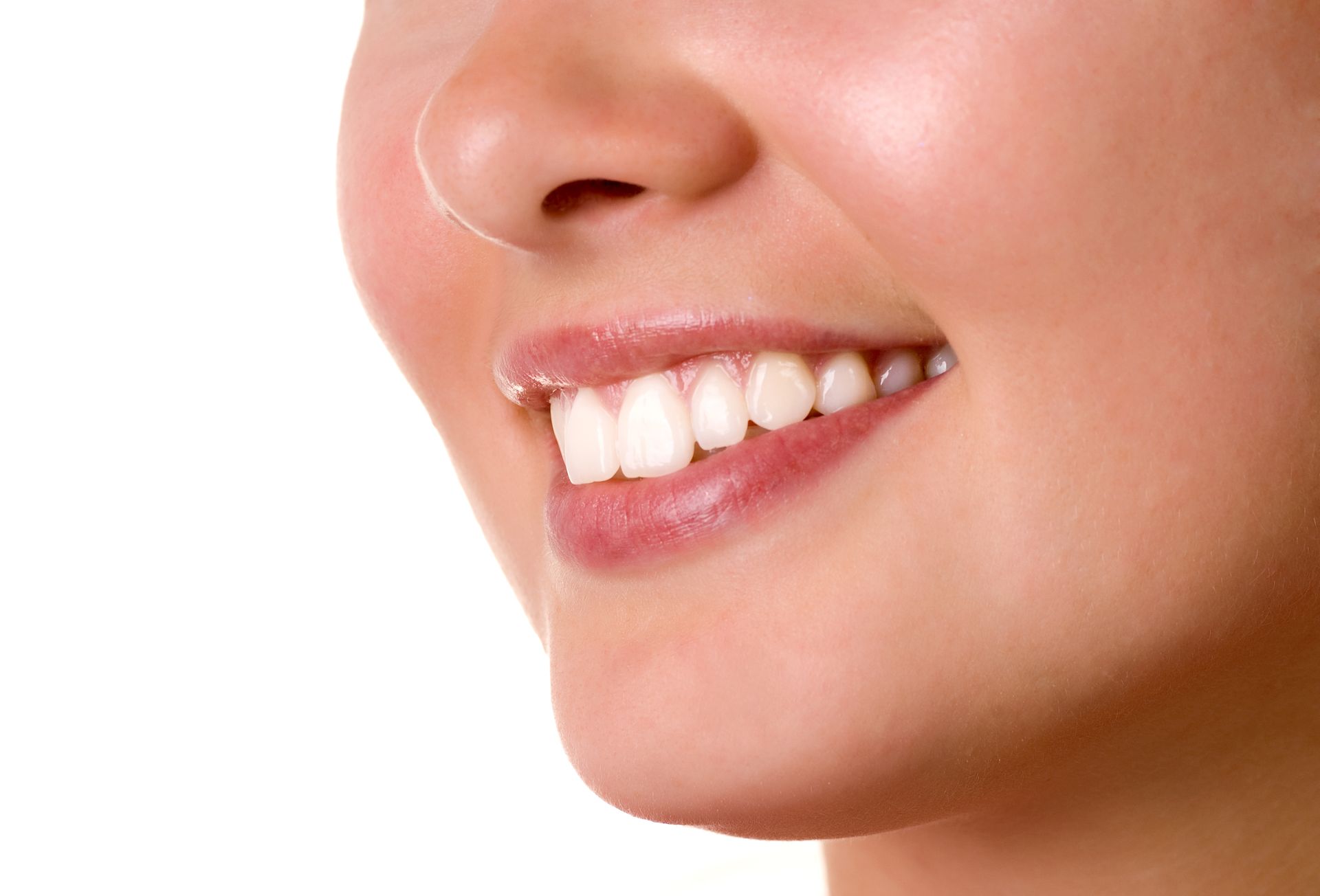 Close-up of a person's smile. Close-up of a person's smile.