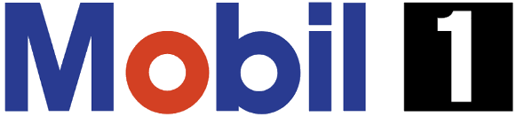 The Mobil 1 logo: blue text with an orange