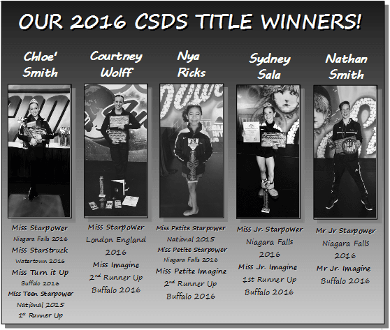Competition Dance Teams 2016 Title Winners