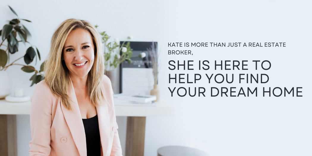 Kate Lang, experienced Albuquerque realtor, in a stylish white blazer seated headshot.