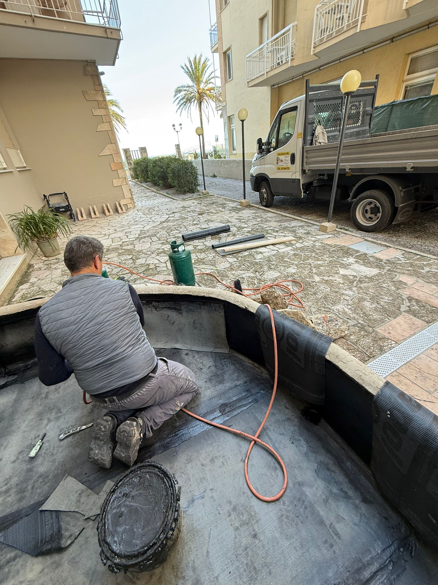Sistema isolamento con guaine per terrazzo