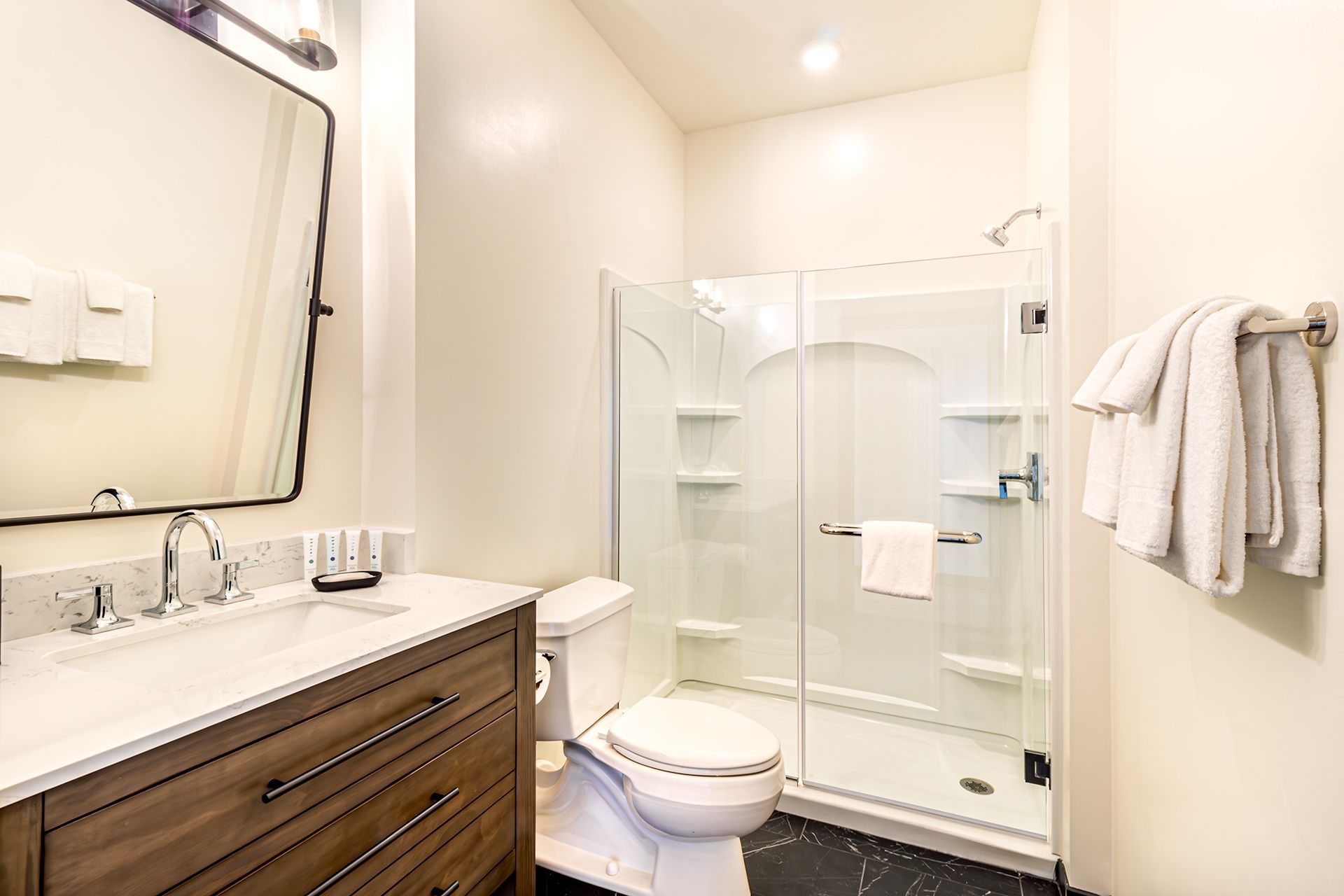 The Saddlery Madison bathroom in one of their long term rentals