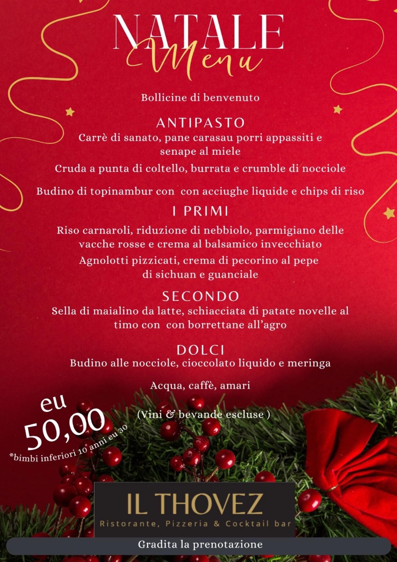menù natale 2025