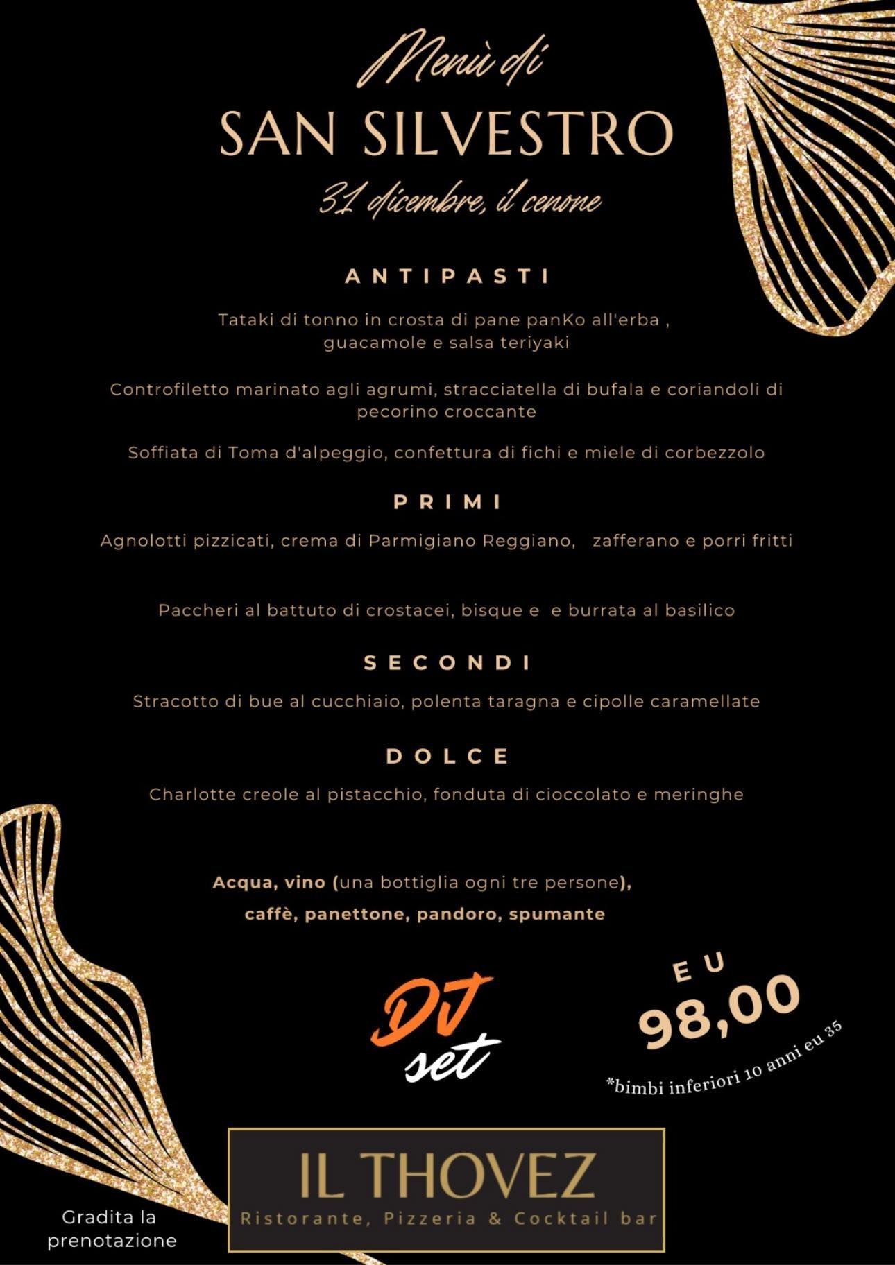 menù san silvestro 2025