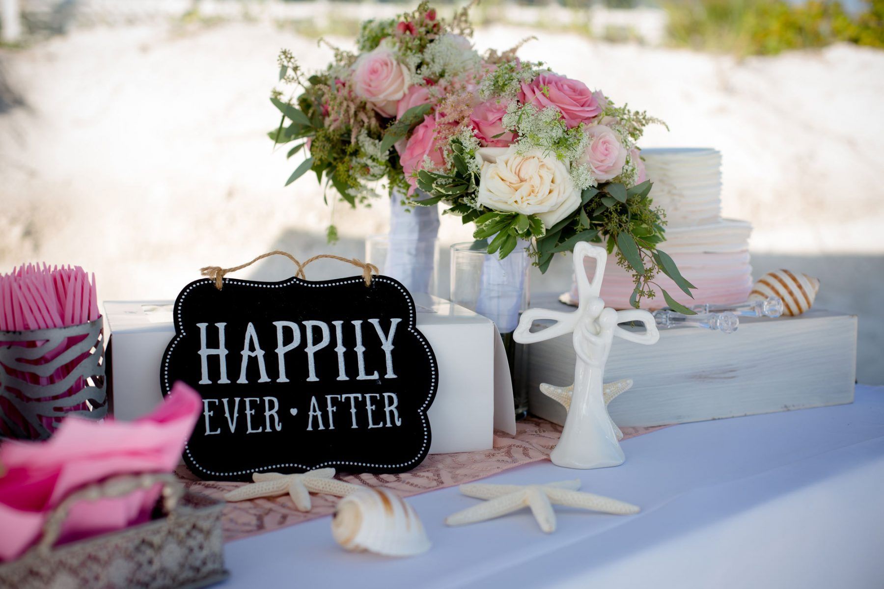 Wedding reception table with