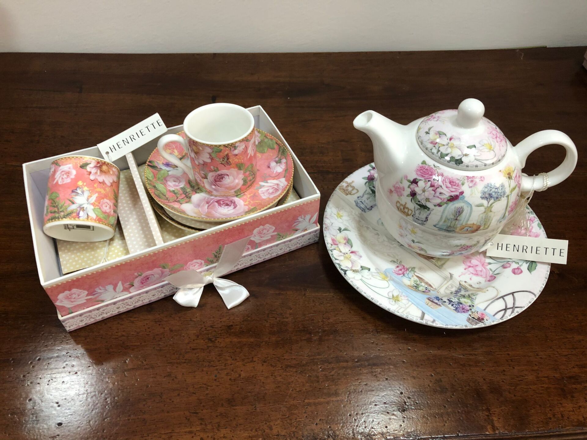 servizio da thè in porcellana