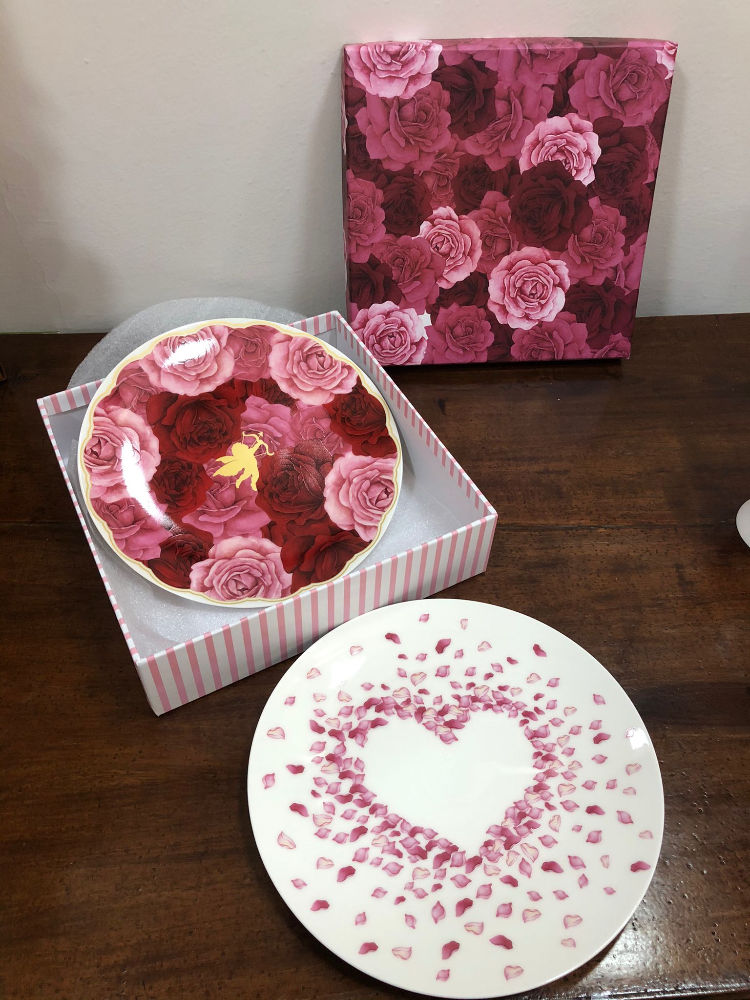 servizio porcellana cuore rosso