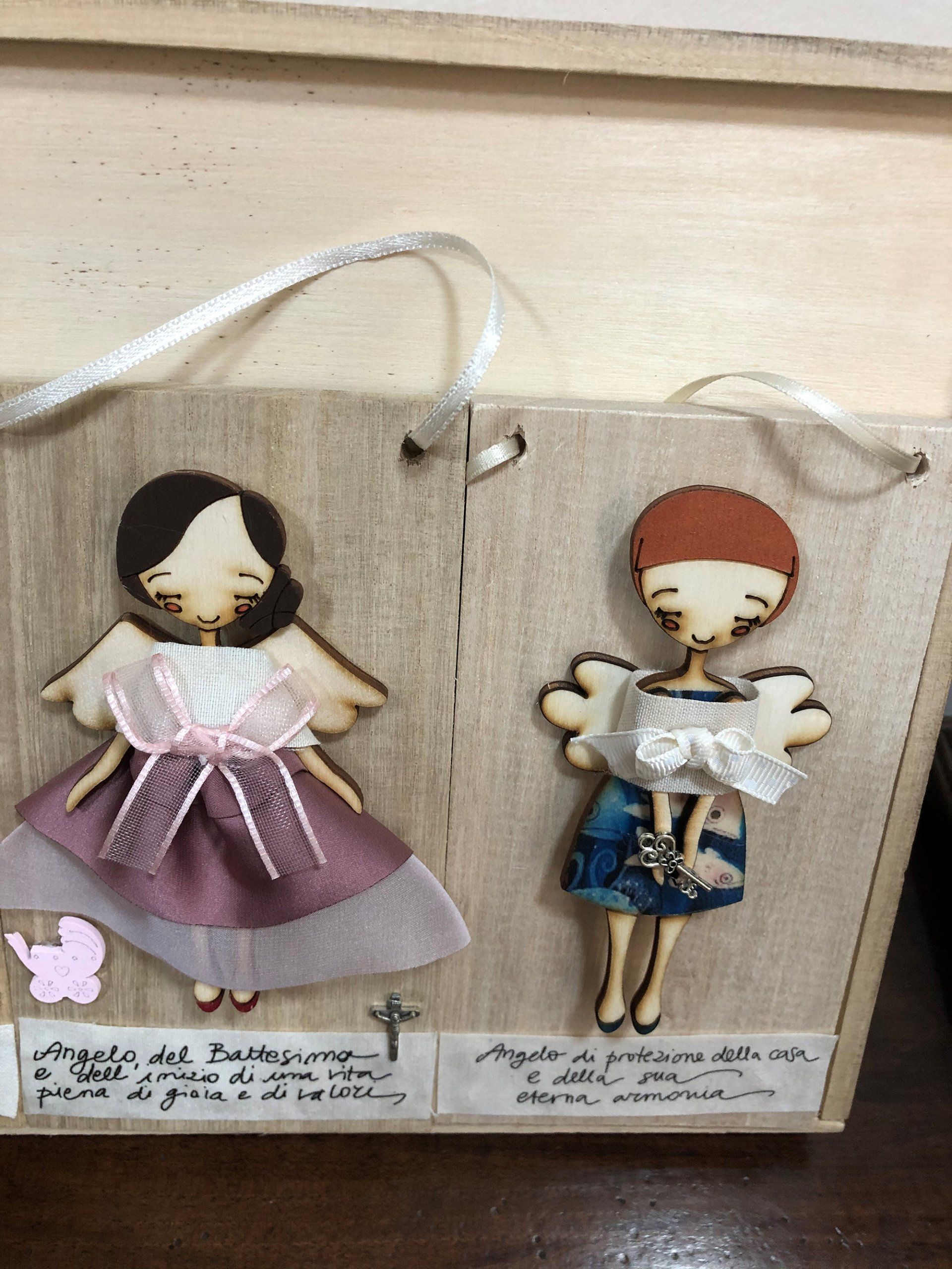 2 bamboline da appendere