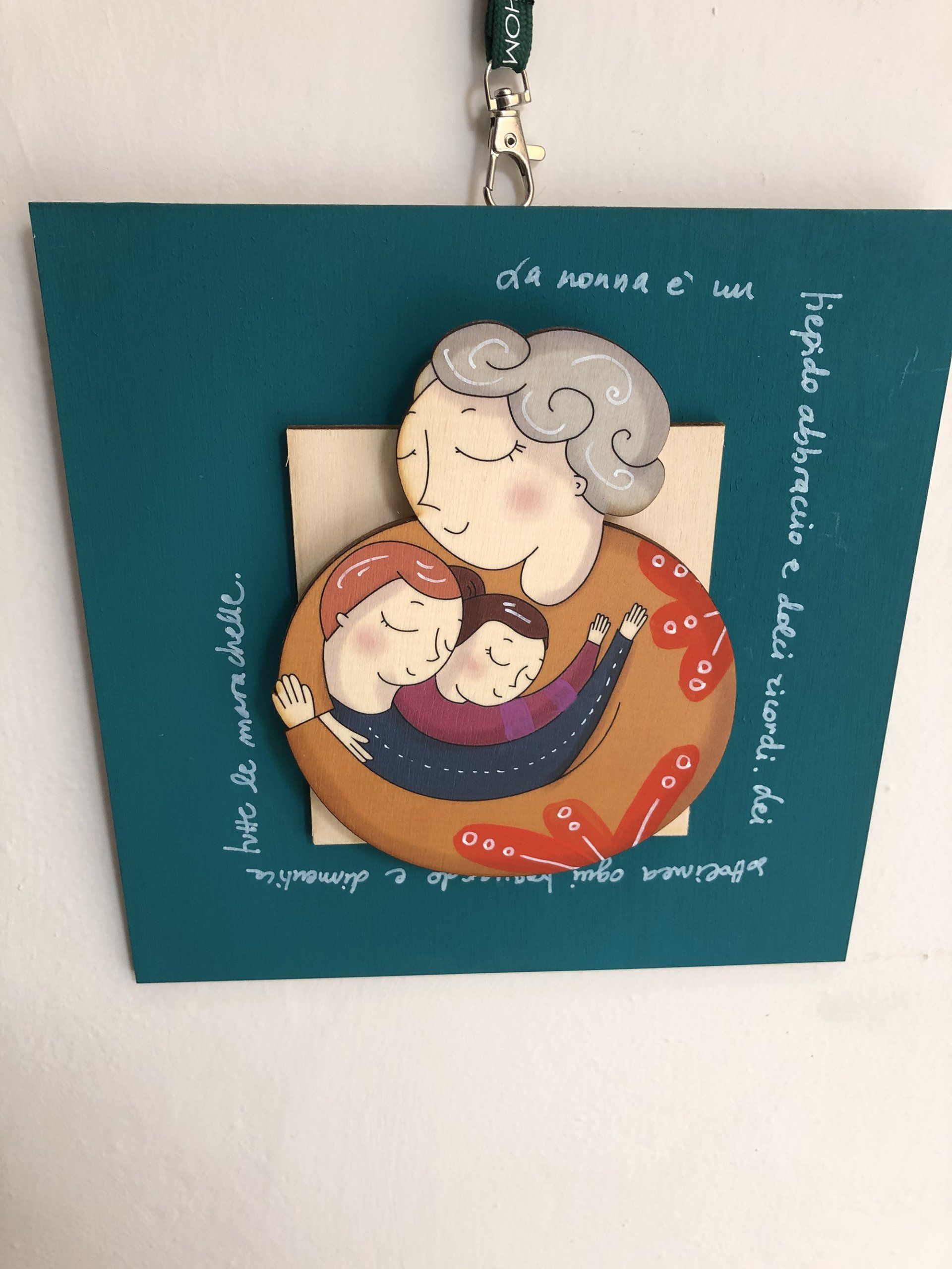 quadretto da appendere nonna e nipote