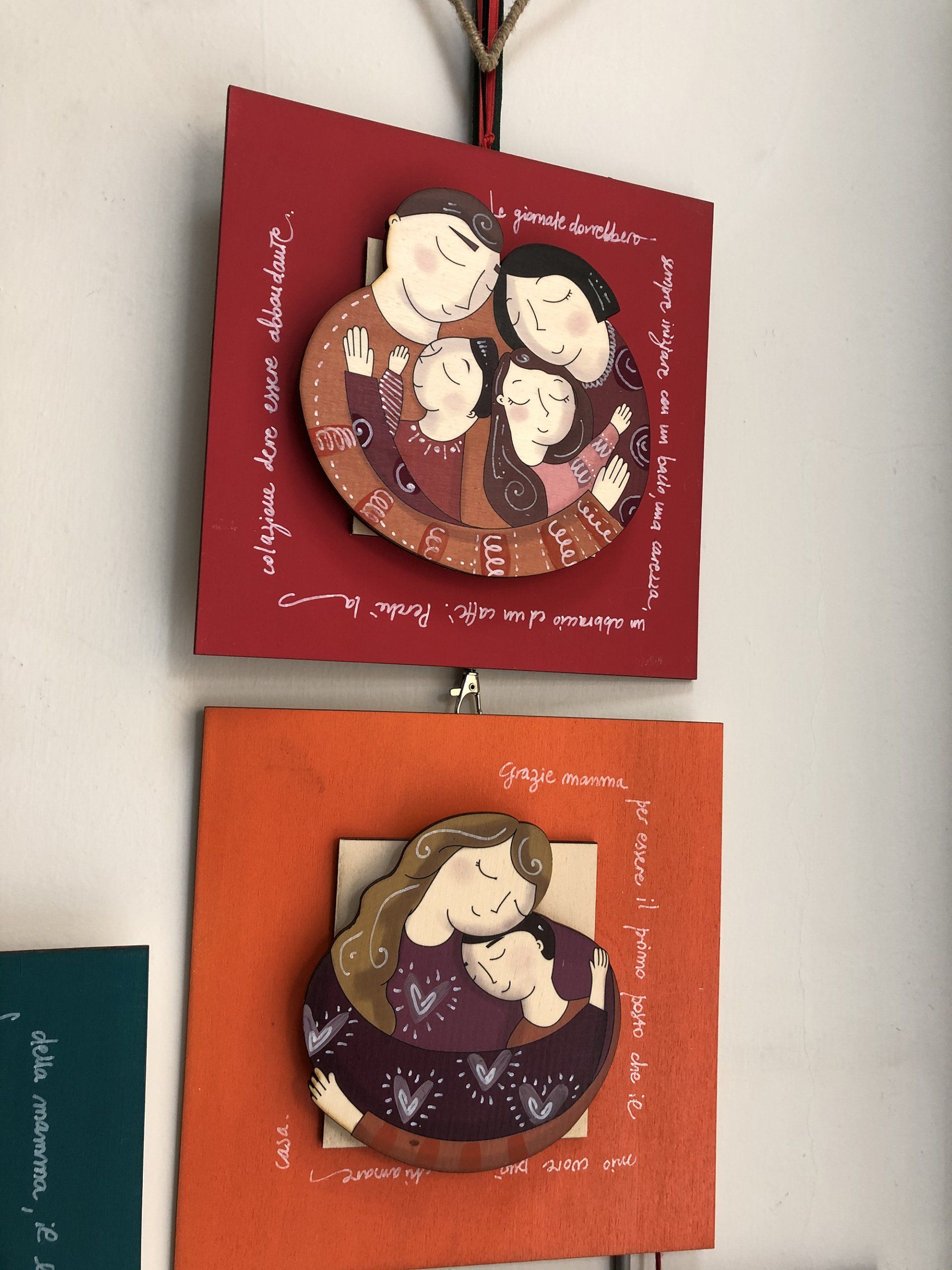 quadretto da appendere papa e figlio