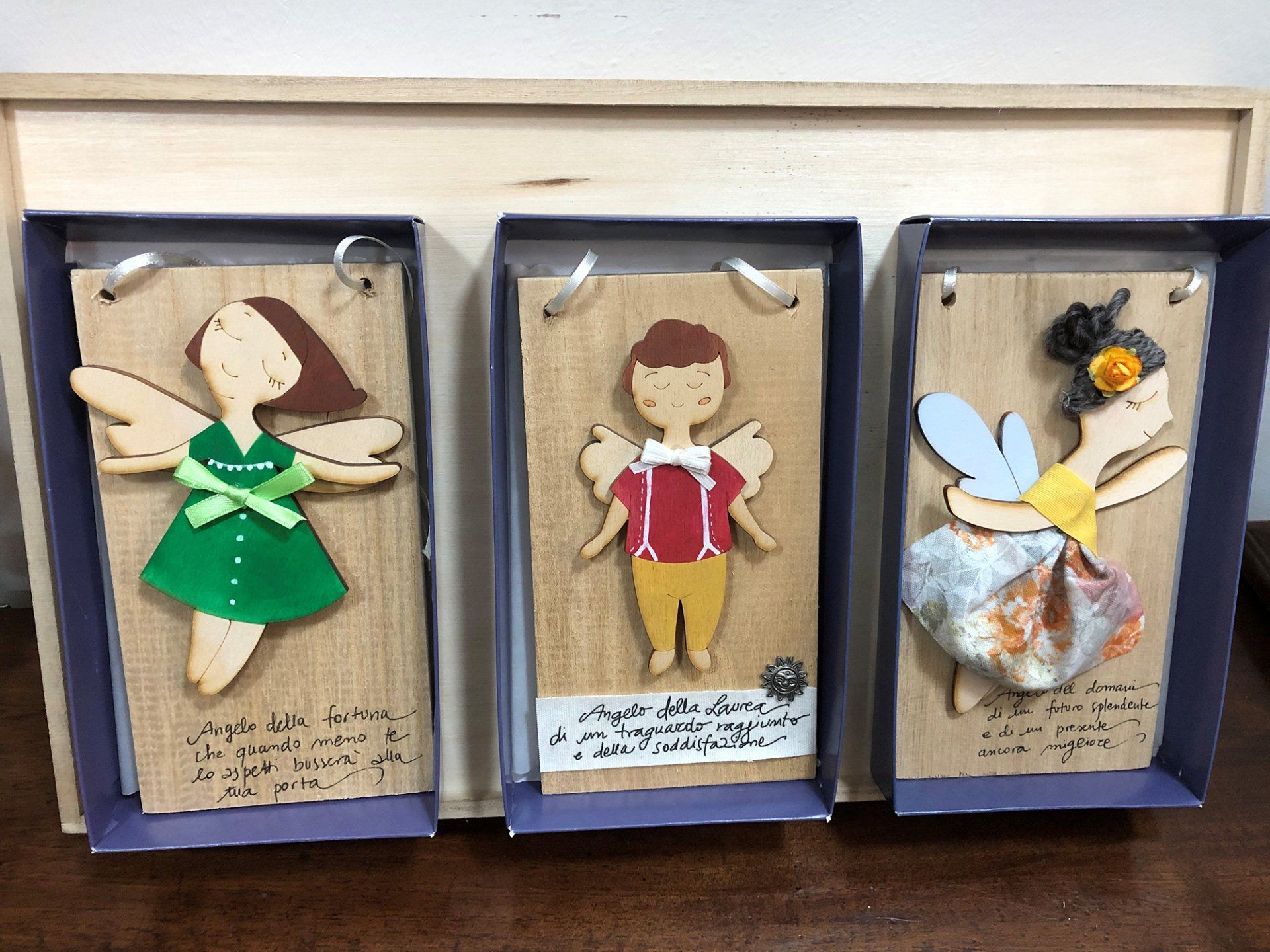 bamboline da appendere con frasi divertenti