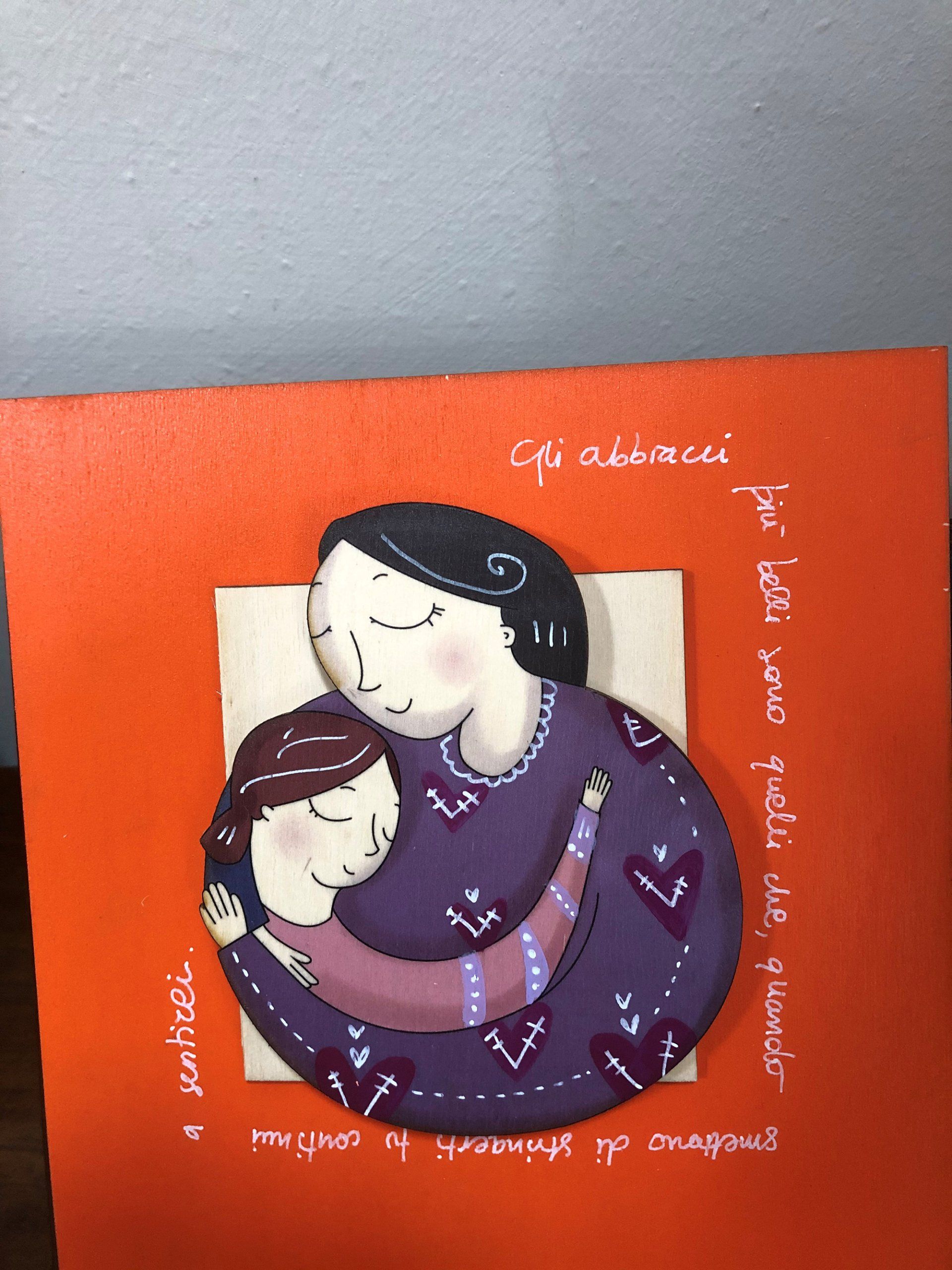 quadretto da appendere mamma e figlia