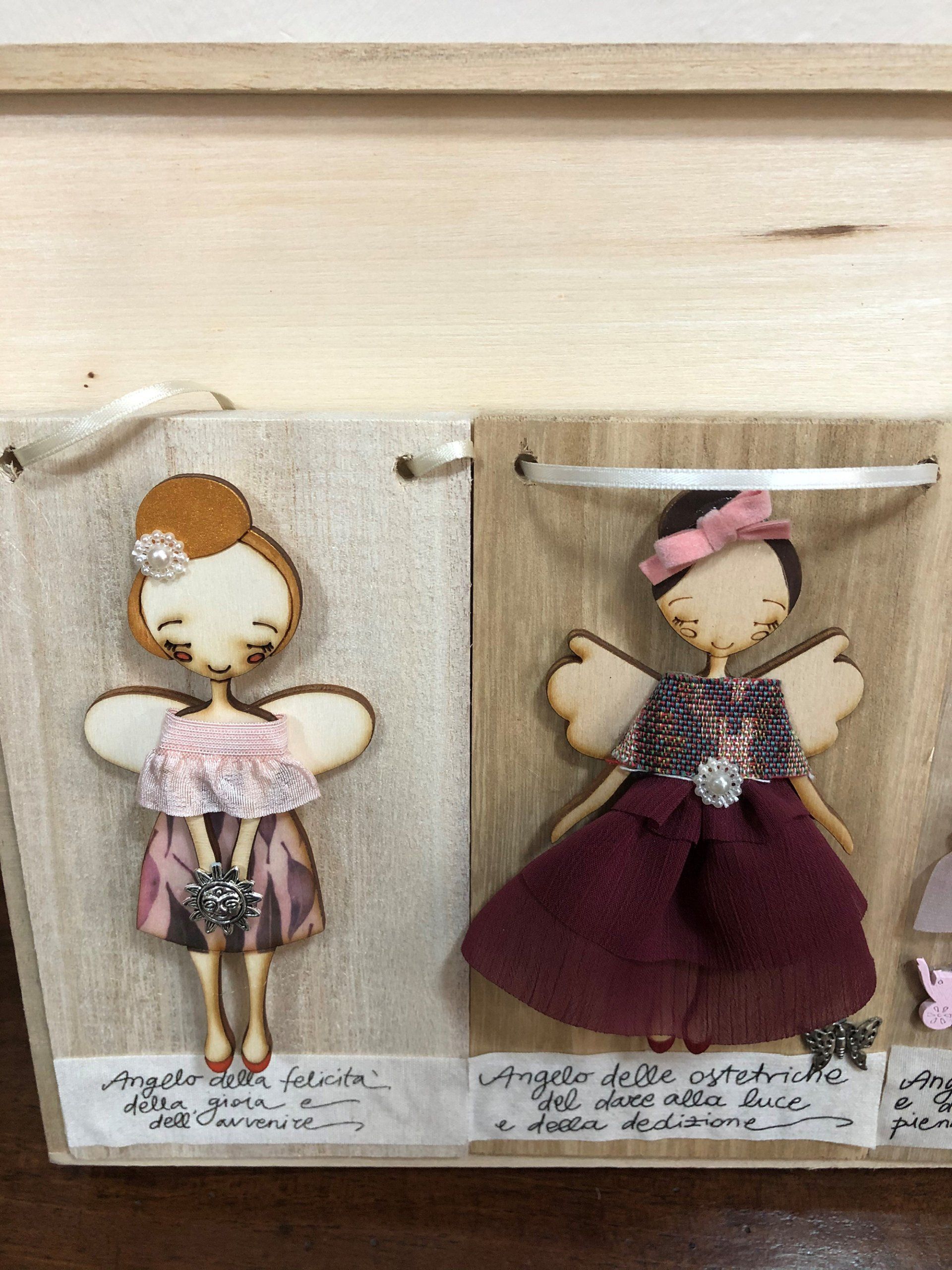 serie di 2 bamboline da appendere