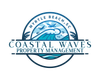 The logo for coastal waves property management in myrtle beach , south carolina