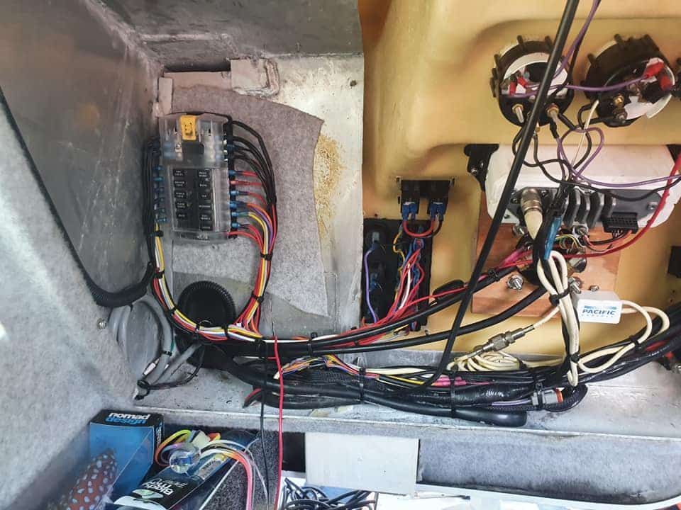 A Bunch of Wires Are Connected to a Fuse Box — Jacko's Auto & Marine Electrics In Mackay Harbour, QLD