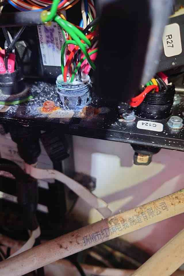 A Close Up of a Fuse Box With a Bunch of Wires Coming Out of It — Jacko's Auto & Marine Electrics In Mackay Harbour, QLD