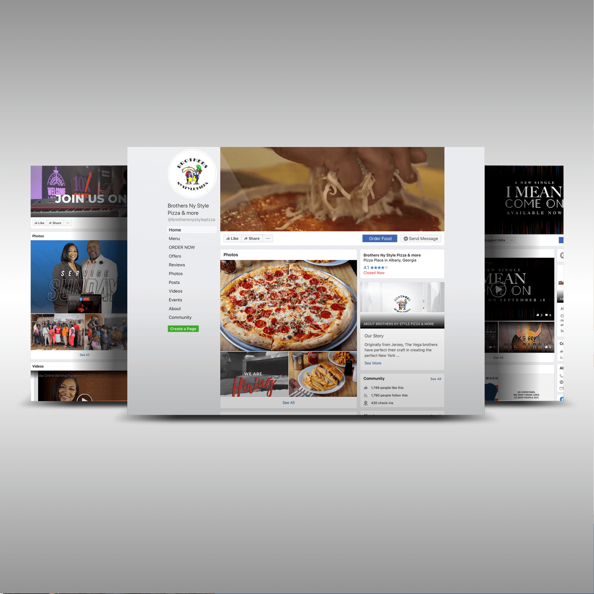 a computer screen with a pizza on it