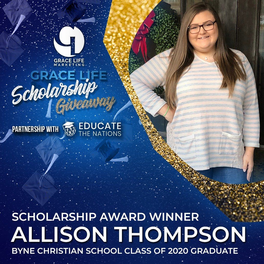 allison thompson is the winner of the scholarship award