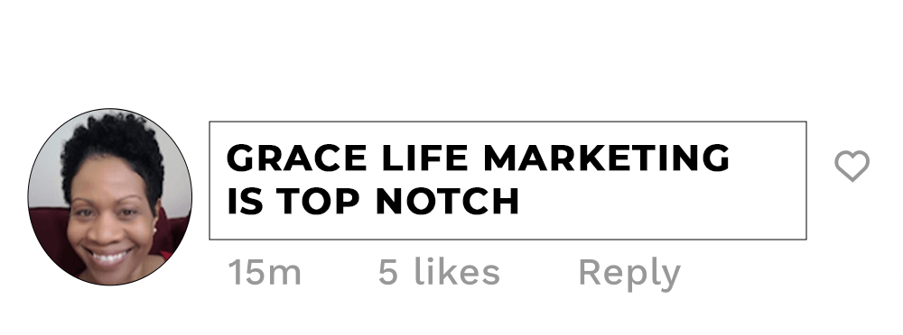 a screenshot of a facebook post that says `` grace life marketing is top notch '' .