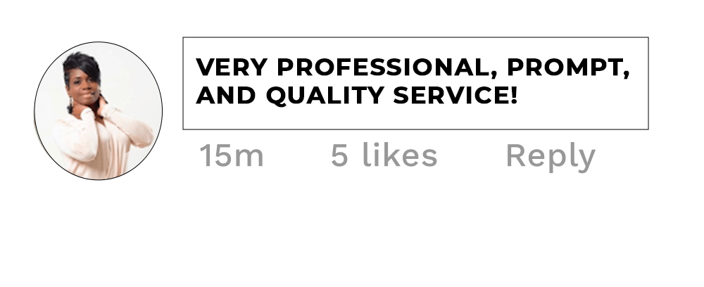 a very professional prompt and quality service ! 15m 5 likes reply