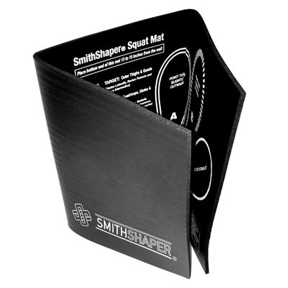 shows the existing folds of the SmithShaper Squat Mat Workout Pad