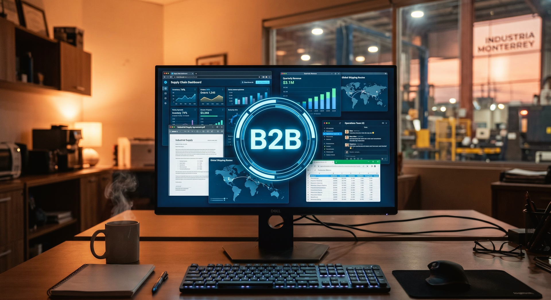 Marketing de contenido para la industria b2b. Imagen generada con IA