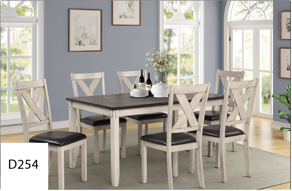A dining room with a table and chairs in it