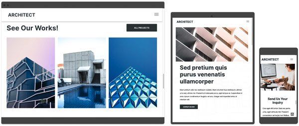 duda architect theme website template