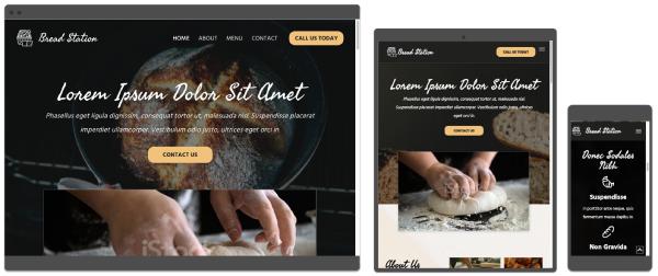 duda bakery bread theme website template