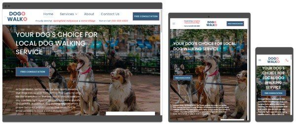 duda dog walker or dog walking service website template