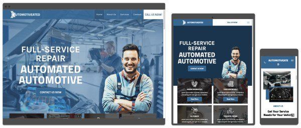 duda automotive repair website template