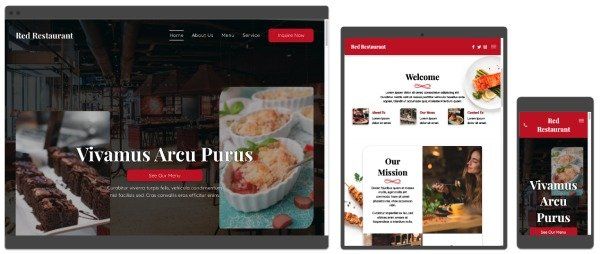 duda restaurant website template